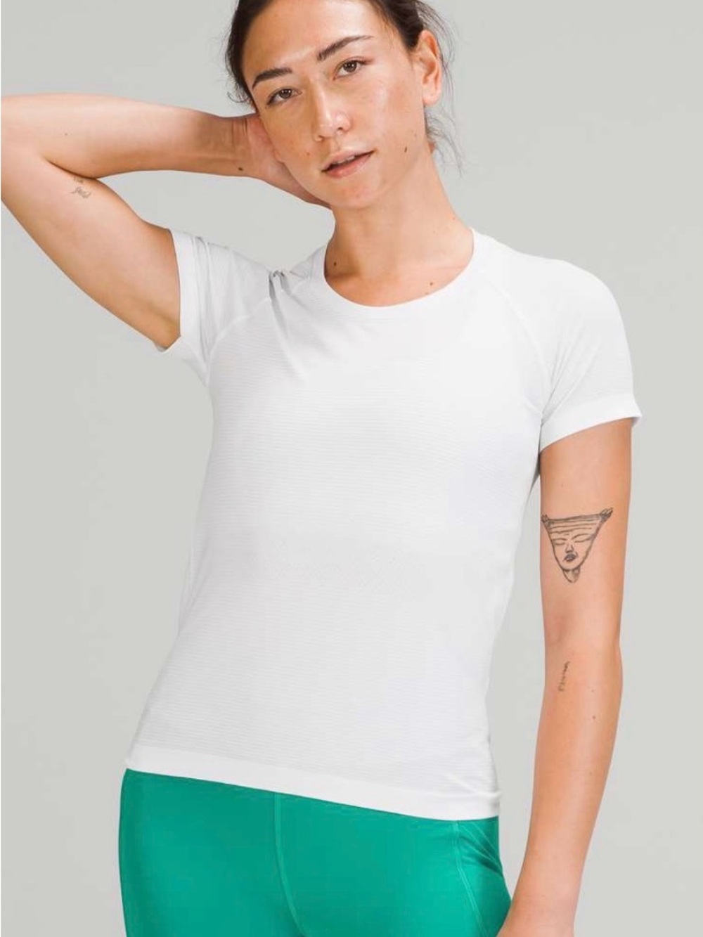 lululemon athletica White swifty Short Sleeve
